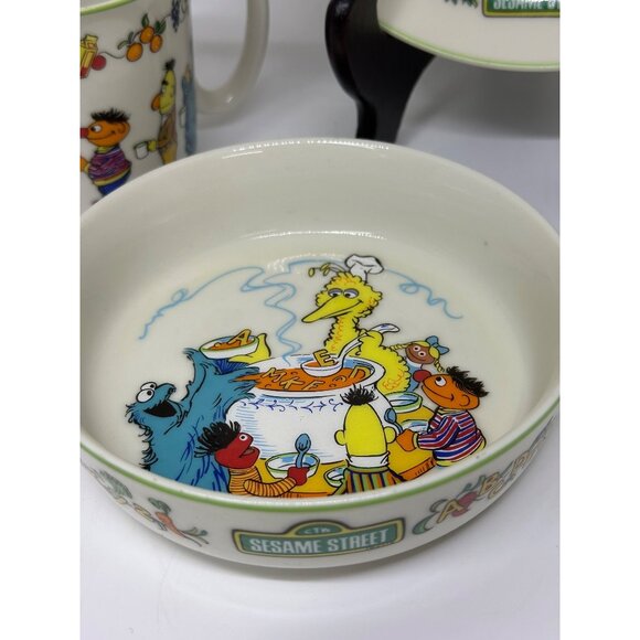 VTG 1976s Sesame Street Gorham Fine China Child’s 3-Piece Muppets Set 7.5" Decor - Picture 3 of 12
